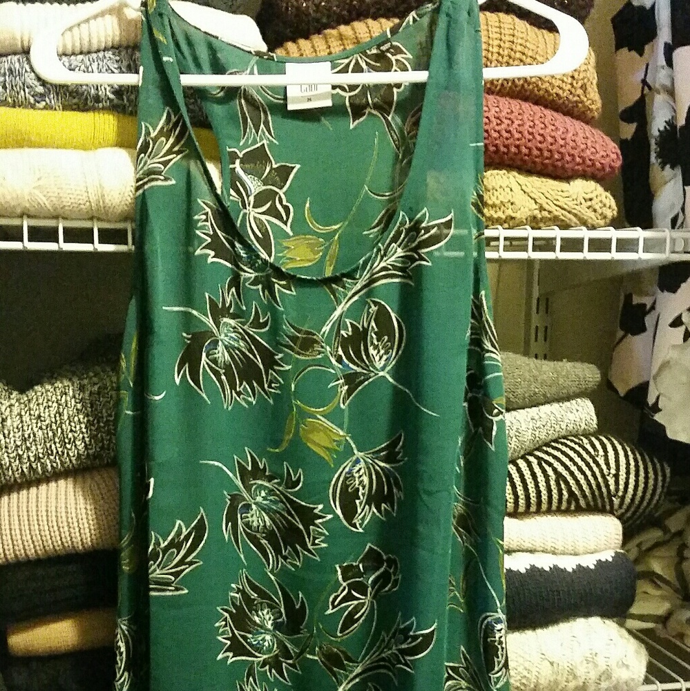 Flowy chiffon floral tank